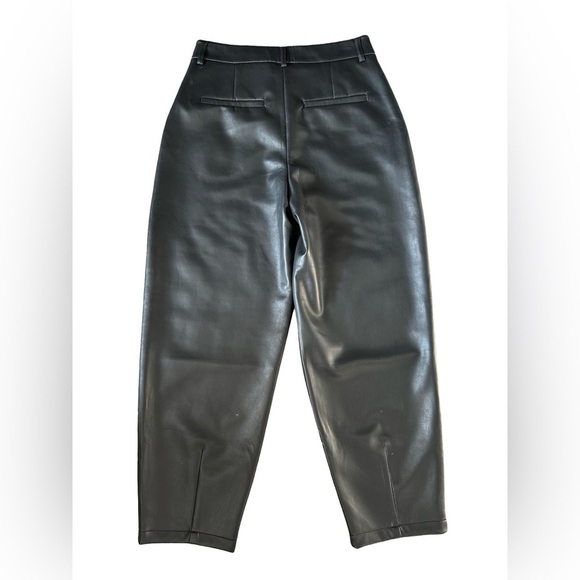 Kaffe Black Tailored Trousers faux leather - Picture 2 of 4